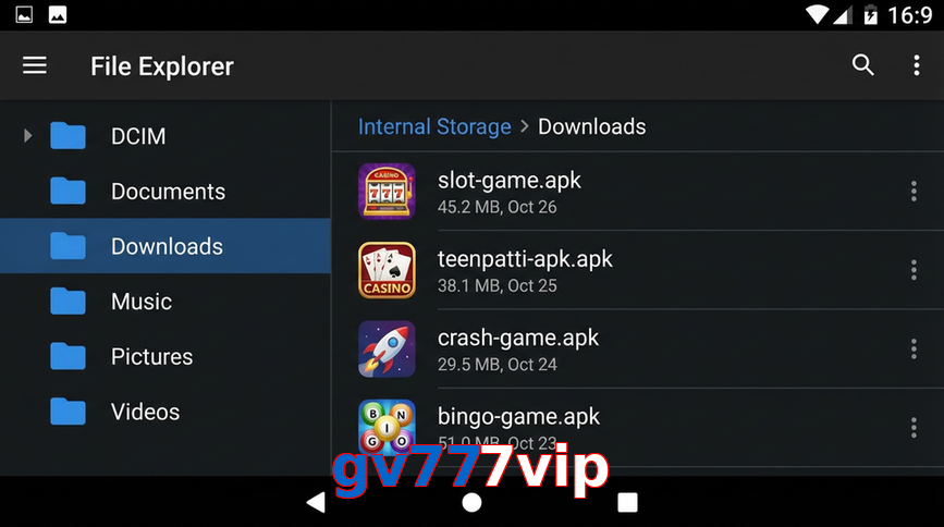 Main screen of Gv777vip gameapk page for PK players