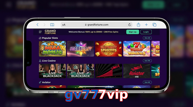 Main screen of Gv777vip ios page for PK players